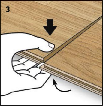 Étape 3 placement parquet stratifié 5G clic